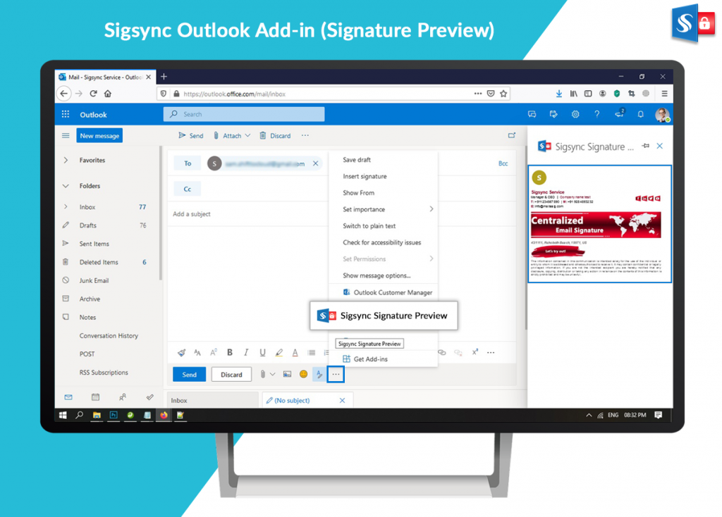 Office 365 signature service