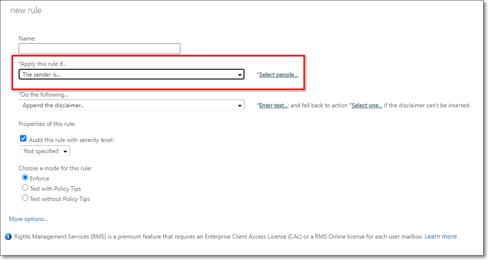 Choose Shared Mailbox