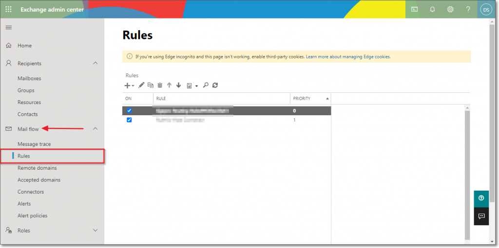 Mail Flow Rules